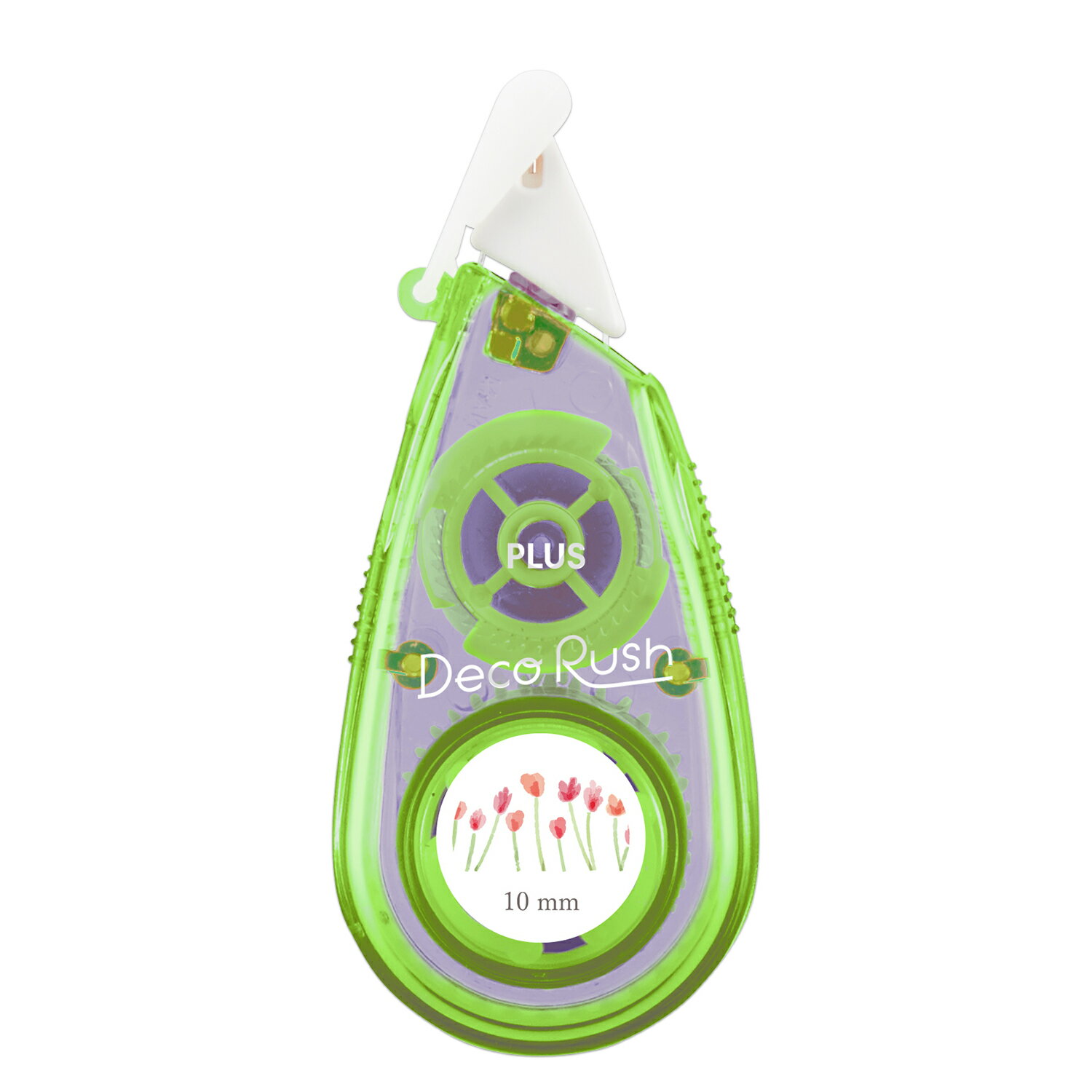 【PLUS】 デコレーションテープ デコラッシュ 10mm 太幅 パターン柄 お花畑 DC-080-11 (51914) プラス