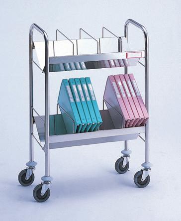 （仕様） ●寸法：W670×D320×H1010mm ●カルテファイル収納数40冊 ●A4・B5共通 ●♪静かな音キャスター：100φ （材質） ●ステンレス製 ●アーチパイプ25φ （付属品） ●アンダーバンパー付 ●ネームケース1枚付 ...