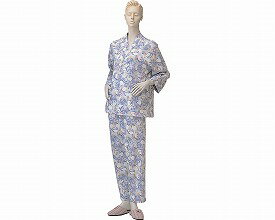 神戸生絲 パジャマ型ねまき婦人(秋冬用) L パープル
