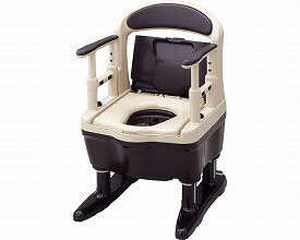 ポータブルトイレジャスピタ ソフト・脱臭 ブラウン 533-904 アロン化成