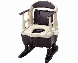 ポータブルトイレジャスピタ 暖房・脱臭 ブラウン 533-905 アロン化成