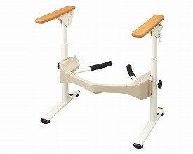 洋式トイレ用フレームSUSはねあげR2 木製ひじ掛 533-067 アロン化成