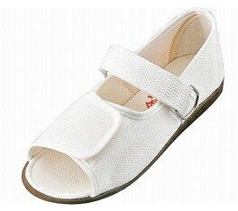 W503 右足24cm 白 マリアンヌ製靴 介護シューズ/リハビリシューズ