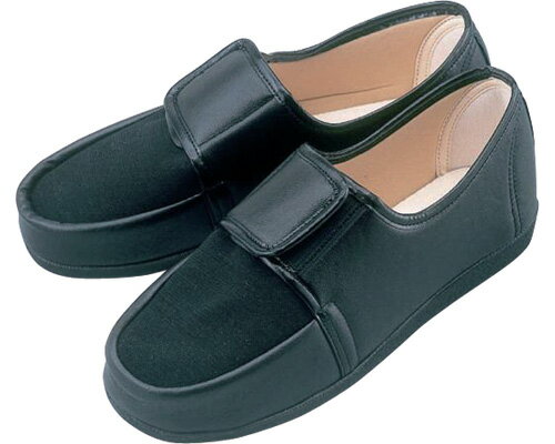 GM603 28cm 黒 マリアンヌ製靴 介護シューズ/リハビリシューズ