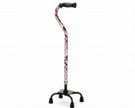 アルミ軽量四点杖 赤花柄 OT-502 非 OT-502 マキテック 【非課税】