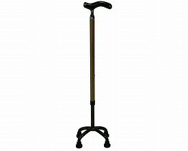 オールカーボンクオッドケイン四点杖格子ブラウン 非 70C-C1 島製作所 【非課税】