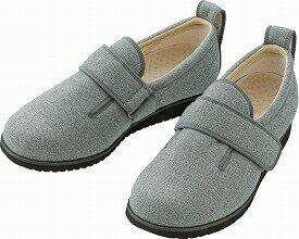 ダブルマジックヘリンボン7E 左足 LLグレー 7024 徳武産業 介護シューズ/リハビリシューズ