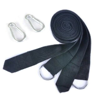 ハンモック固定用ベルト ロープ 2本セット 耐荷重量200kg カラビナフック 2本付き