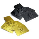 トランプ プラスチック カード マジック 高品質 防水 豪華 ゴールド/ ブラック 1