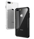 iPhone8 Plus iPhone7 Plus 強化ガラスTPU ハイブリットケース 耐衝撃ハードカバー 9H強化ガラスフィルム付き