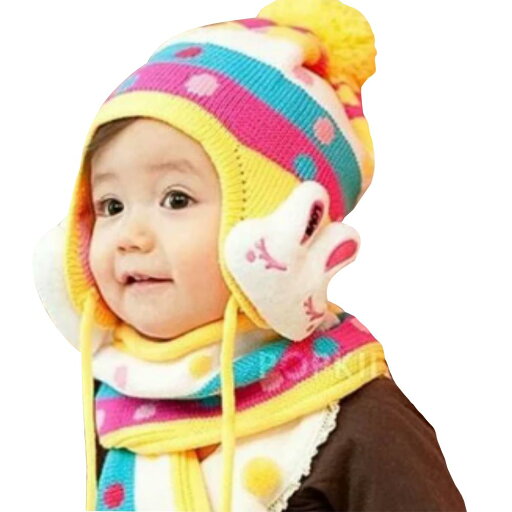 かわいい ニット の 帽子 マフラー セット うさぎ の耳あて かわいい ニット の 帽子 マフラー セット うさぎ の耳あて