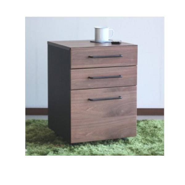 デスクワゴン キャスター付き 3段 デスク下収納 幅40 奥行き40 高さ60 北欧 おしゃれ LEGATO レガート ワゴン ブラウン 東馬