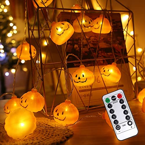 【最大600円OFFクーポン5/16迄】倍ハロウィン飾り イルミネーションライト かぼちゃ カボチャ パンプキン ledランタン ハロウィングッズ カボチャランタン 8種類点灯 リモコン付属 屋外 20球 3m 学校や施設 保育園 レストラン クリスマス