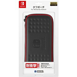 【5/16までクーポン配布】+【ポイント12倍】倍Nintendo Switch タフポーチ for Switch ブラック×レッド スウィッチ スイッチ 黒 赤 ケース 収納 アクセサリ ゲーム スリム PU スマート ハード 持ち運び お出かけ おでかけ 便利