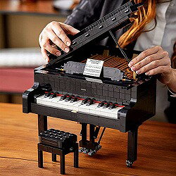 送料無料 アイデア グランドピアノ 21323 ブロック おもちゃ 男の子 女の子 大人向け コンサートピアノ 25鍵 鍵盤 自動演奏 クリエイティブ リビング オフィス ピース