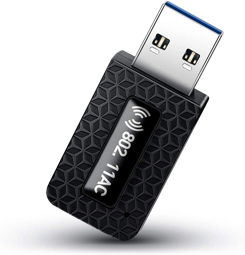 【エントリーで最大P46倍】WiFi 無線LAN 子機 1300Mbps USB3.0 高速度 デュアルバンド 2.4GHz/5GHz 802.11ac技術 複数放熱穴 WPS暗号機能 ミニ USB 小型 無線LANアダプター Windows10/8/7/XP/Vista/Linux/Mac OSX 対応 認証済み