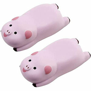 2個セット マウス用リストレスト かわいい豚のデザイン ソフト 快適 低反発マウスマット ハンドレスト 手首クッション 柔軟 人間工学 滑り止め オフィス ピンク