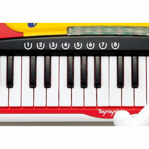 キッズキーボードDX No.8880 楽器 玩具 オモチャ おもちゃ 子供 幼児 音楽 鍵盤 ピアノ 音 音符 キーボード ミュージック 曲 楽曲 37鍵盤 スタンド型 音符 3