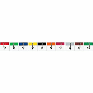 キーハンガー 10連 KH-20 鍵ハンガー 色分け 分類 鍵管理 鍵 管理 Vカット溝 フック 粘着テープ オフィス 会社 建物 細いフック 掛けやすい 色別 識別