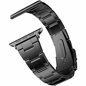 【5/16までクーポン配布】+【ポイント12倍】倍Apple Watch 用バンド 42mm と 44mm Series対応 ステンレス留め金製 ブラック バンド ベルト アップルウォッチ ウォッチ ステンレス ステンレスバンド