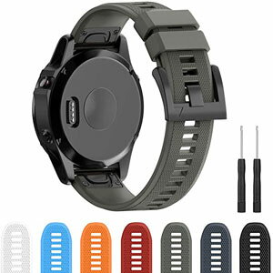 GARMIN Approach S60 Forerunner935 fenix5 fenix5Plus ベルト ガーミン アプローチs60 フォアランナ935 フェニックス5 5 Plus バンド シリコン ダークグリーン