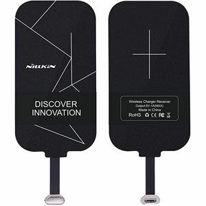 【ポイント12倍_お買い物マラソン】スマホ対応ワイヤレスレシーバーシート アダプタ 置くだけで Qiチー規格 android Micro USB端子対応 A タイプ Microポジティブ Android正面タイプ 充電