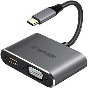 変換アタプター USB-C to hdmi & vga 2-in-1 HUB HD画質 同時出力 在宅勤務 テレワーク Macbook Galaxy..