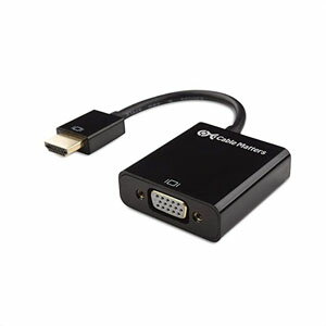 【5/16までクーポン配布】+【ポイント12倍】倍HDMI VGA変換アダプタ Micro USB電源ポート搭載 HDMI VGA 変換アダプタ Activeタイプ 1080P対応 金メッキコネクター 変換 アダプタ 配線 電源 ブラック