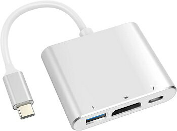 【20日限定ポイント10倍】USB Type C HDMI アダプタ usb タイプ c 4K 解像度 hdmiポート+typeC 高速PD充電ポート USB 3.0高速 ポート 3-in-1 Mac Air 2018-2020 / Mac mini / iPad Pro 2018-2020 Samsung Galaxy S20 S10 Note10 シルバー