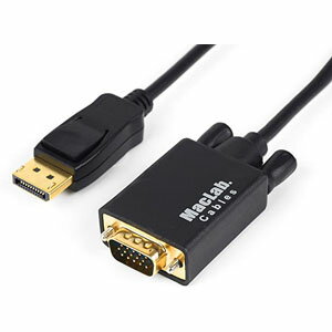 Displayport VGA 変換 ケーブル 1.8m ブラック ディスプレイポート D-sub ※HDMIでは使用不可 Displayport から VGAへの変換専用、逆方向変換は不可 BC-DPV18BK