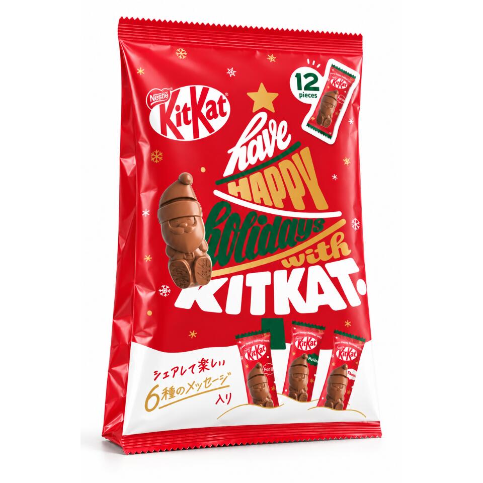 予約：11月4日発売【 キットカット ホリデイサンタ 12個入り 】キットカット クリスマス 限定 お菓子 入手困難　お土産　プレゼント　ASMR クリスマス クリスマスプレゼント 彼氏 彼女 友達 誕生日 ホリデーコレクション クリスマスコフレ