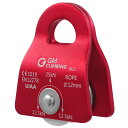 GM CLIMBING CE UIAA認証 25kN マイクロプーリー モバイル式 サイドプレート 12mmロープ適用 クライミング 登山 レスキュー DDRTクライミングシステム アーボリスト リギング プーリーシステム使用 レッド 1個パック
