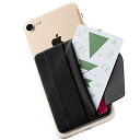 Sinjimoru スマホストラップ 背面 カード収納 ポケット、 片手操作便利 スマホ 落下防止バンド i Phone 15、14、13、12 シリーズ androidなど 全機種対応 携帯電話貼り付けのハンドストラップ付 クレジットカードホルダーケース。Sinji Pouch B-flap ブラック(2)