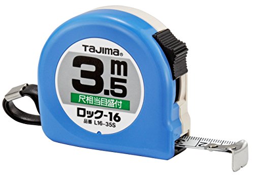 タジマ(Tajima) コンベックス 3.5m×16mm ロック16 尺相当目盛付 L1635SBL ブルー