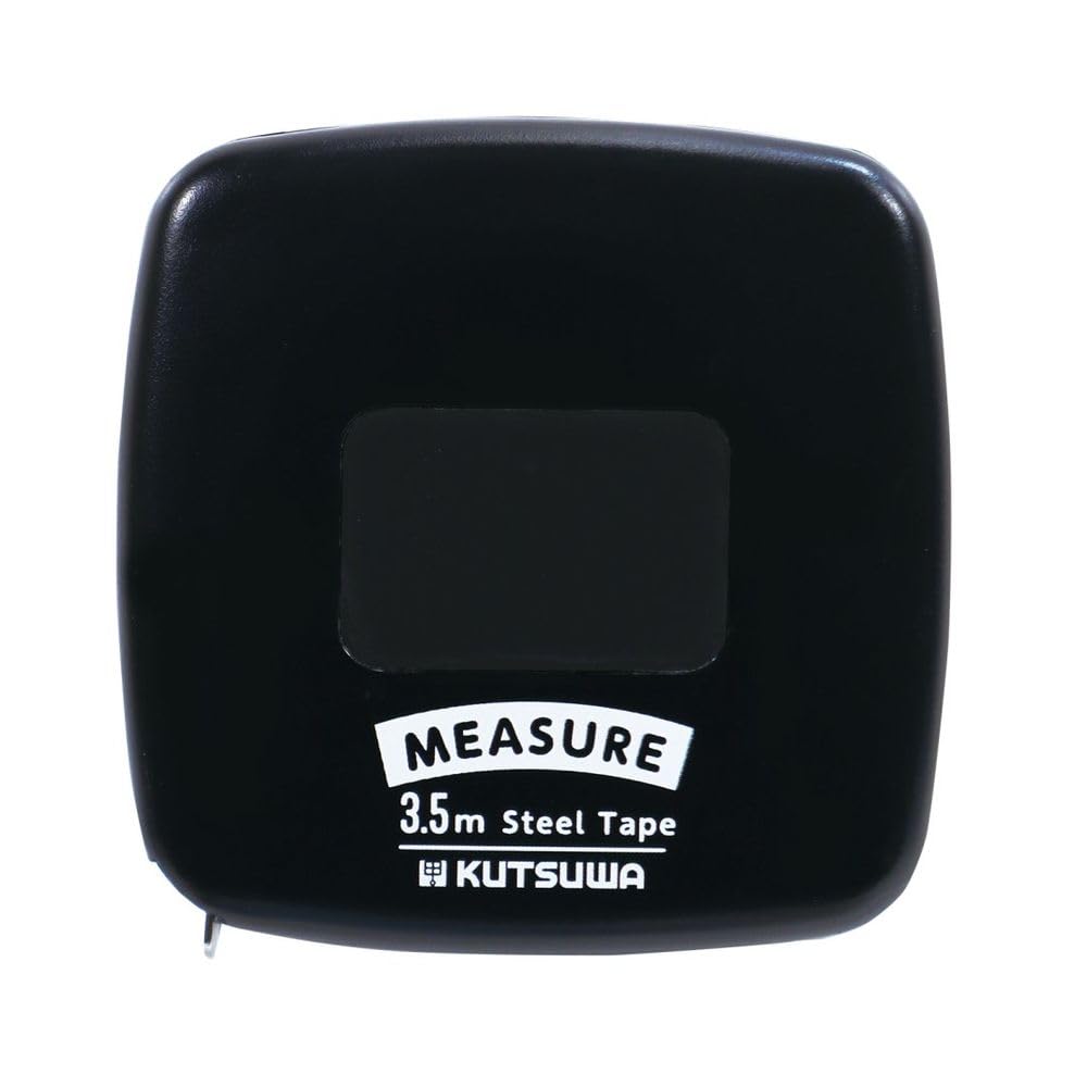 クツワ メジャー 3.5m 超薄型 ブラック MJ006BK