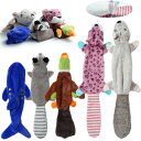 Nocciola アニマル 2-in-1おもちゃ ペットトイ 音が鳴る ぬいぐるみ ボトルインおもちゃ 小型犬 中型犬 大型犬用 ピーピーおもちゃ ロングサイズ...