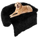GYMAX 犬 猫 マット 暖かい ベッド クッション ペットマット ペットクッション ペットベッド ペット用品 ふわふわ もこもこ 防寒 寒さ対策 ベッド&ソファサイド 滑り止め 取り外し可能 洗える (ブラック-L)(4)