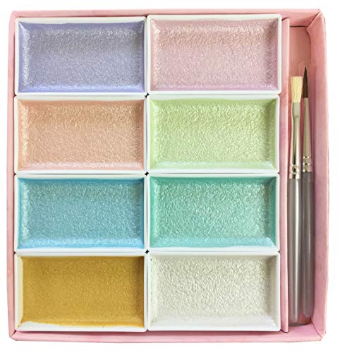 吉祥 日本画用絵具 顔彩パールカラー 8色セット