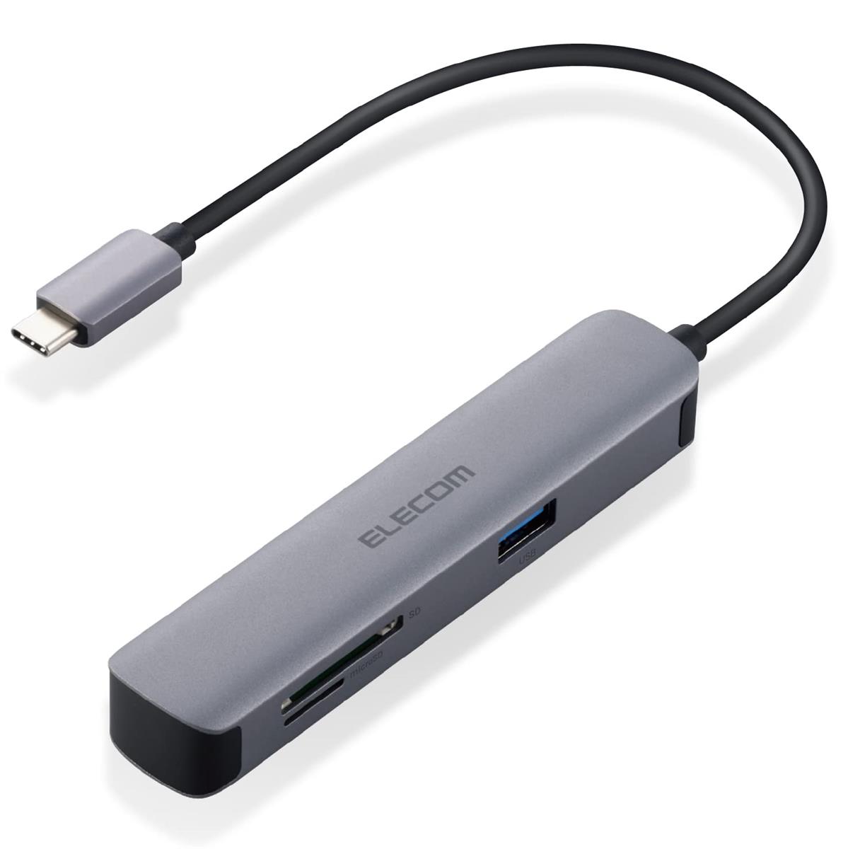 エレコム USB Type-C ハブ ドッキングステーション 5-in-1(SD/microSD) DST-C16SV/EC HDMIポート 4K対応 USB3.0×2ポート SD/microSDスロット Macbook/Macbook Pro/iPad Pro/Surface他対応