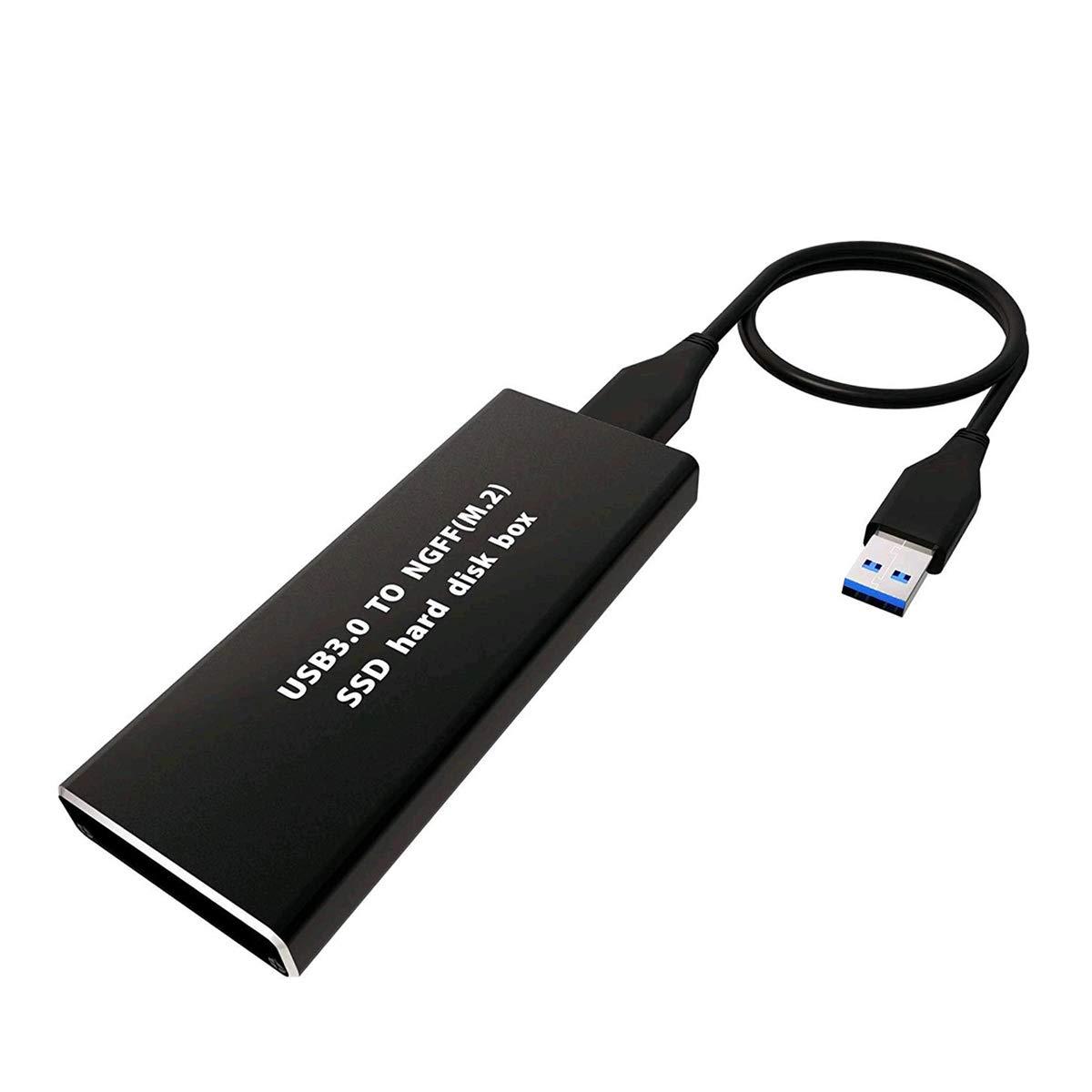 MOXCAHER M.2 SSD外付けケース 【SATA対応】【NVMe非対応】M.2 SATA NGFF ケース USB SSD エンクロージャ M.2 SSD ケース ミニウム製 M.2 SSD SATA USB 変換5Gbps SATA ベースの B-Key/B+M-Key SSD用 外付け SSD ケース