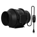 Sidvkut ダクトファン 150mm ダクト用換気扇 強力 大風量 中間取付タイプ 中間取付形ダクトファン ABS製 高低速スイッチ付き 塗装ブース用 焼肉用 家庭用 業務用 吊り下げ、床置兼用(2)