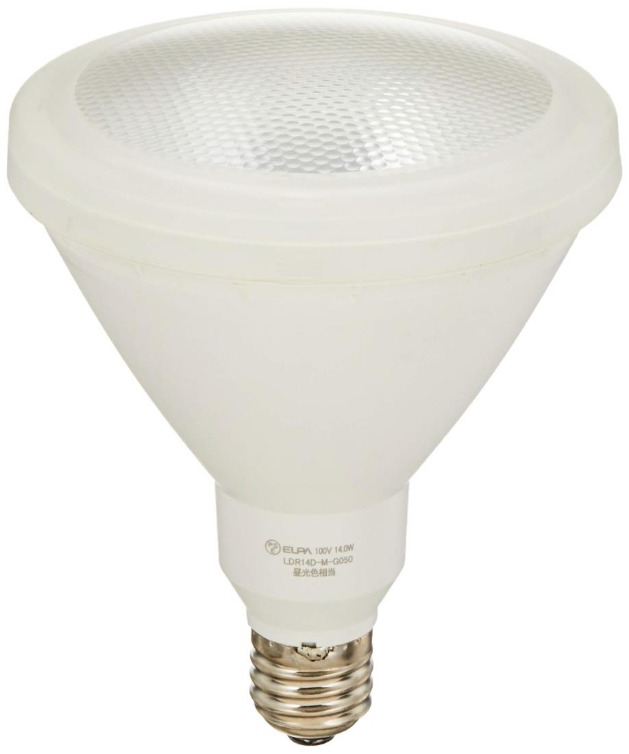 エルパ (ELPA) LED電球ビーム形 電球 照明 E26 14W 防水 LDR14D-M-G050