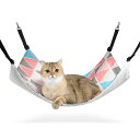 ComSaf 猫 ハンモック ベット ゲージ用 昼寝 夏冬両用 ヒモ調整可能 耐荷重10KG 56x48cm 子猫成猫適用(小さい三角形)
