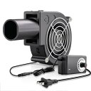 GDSTIME 97mm x 33mm DC 12V換気扇 空冷ファン(AC 100V〜240V駆動速度制御付き)、廃油機、廃油ストーブ、キャンプ、アウトドアバ...