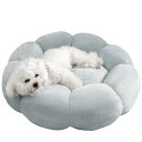 Bidason ペット ベッド 犬 クッション ドーナツ もこもこ ふわふわ 可愛い 花型 暖かい ラウンド ふかふか 寝床 丸洗い可 小型 猫 兼用 滑り止め 防寒 ソファ ペット用品 秋 冬
