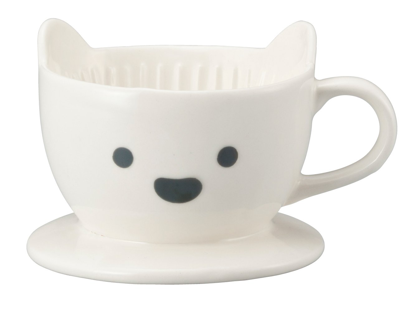 サンアート かわいい食器 白くま コーヒー ドリッパー 直径13.5cm 白 SAN2542-1