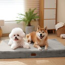 EMME 暖かい犬 ベッドクッション 贅沢なタッチ ペットベッド フェイクラビットファー ペットベッド 洗える 高反発 高齢犬 子犬 猫 多頭飼い 取り外せるカバー 滑り止め オールシーズン ペット用ベッド中型犬 76x50x7.5cmライトグレー Mサイズ(4)