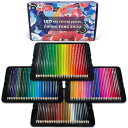 Roleness 色鉛筆 120色 油性 子供 大人の塗り絵 色鉛筆セット プロ柔らかい芯 油性色鉛筆 収納ケース プレゼント 鉛筆削り付き(3)