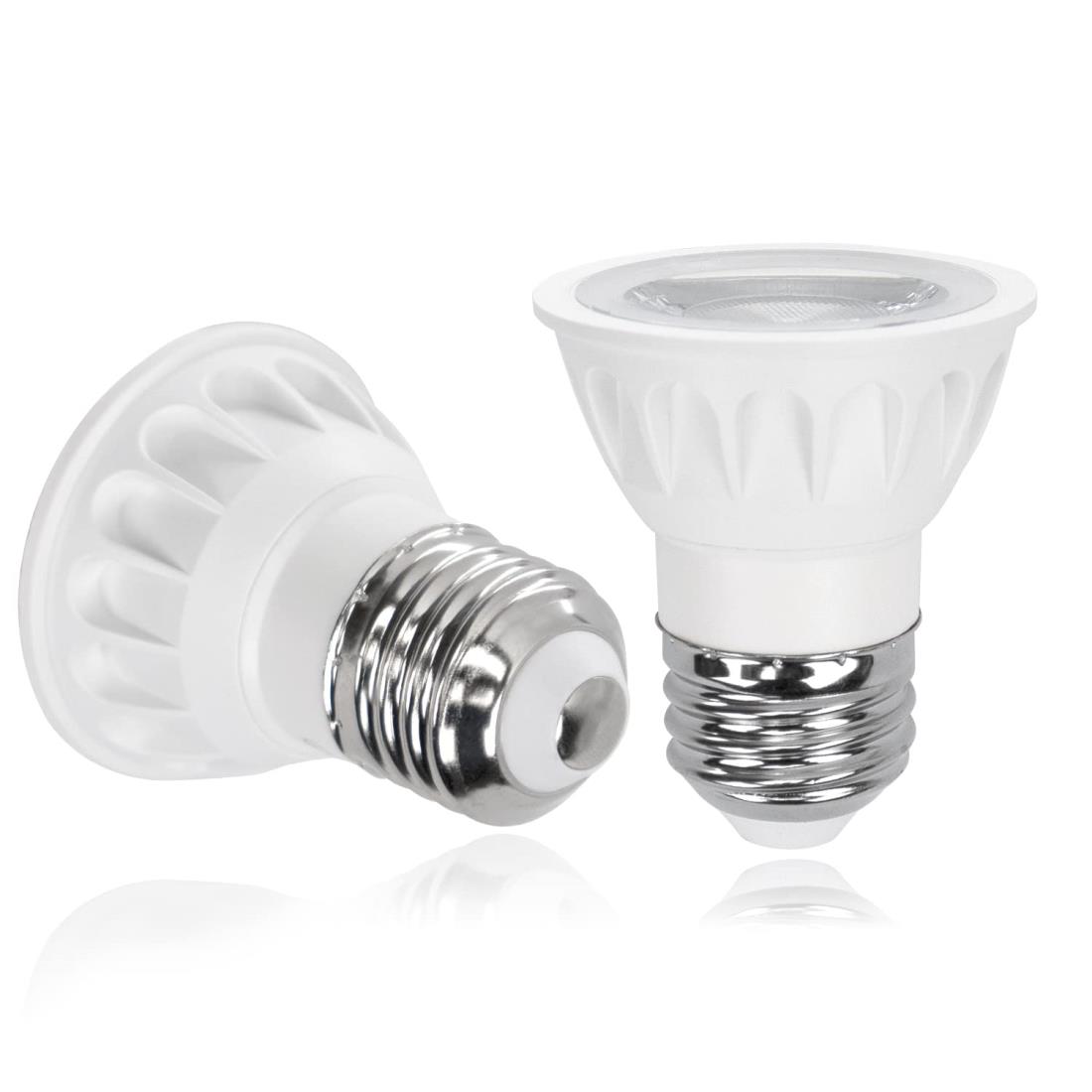 ユニグローリー E26口金 LED電球 スポットライト 昼白色 5W 50W形相当 500lm ビーム電球 ハロゲン電球タイプ 密閉器具対応 非調光 AC85-265V 長寿命 省エネ PSE認証済 2個入り ホワイト