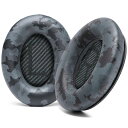 WC Wicked Cushions Bose QC35 & QC35ii (QuietComfort 35) ヘッドフォンなど用のアップグレードされた交換用イヤーパッド - より柔らかいレザー、贅沢なメモリーフォーム、追加の厚み、さらなる耐久性 |ブラックカモ